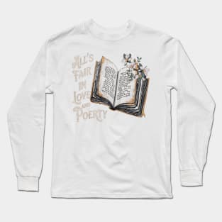 all s fair in love and poetry book and jasmine Long Sleeve T-Shirt